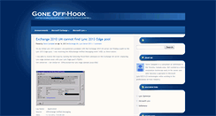 Desktop Screenshot of goneoffhook.com